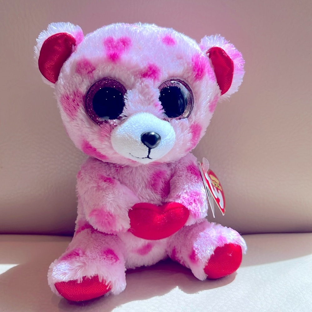 Beanie Boos Sweetikins Valentines Bear Plush 6”
